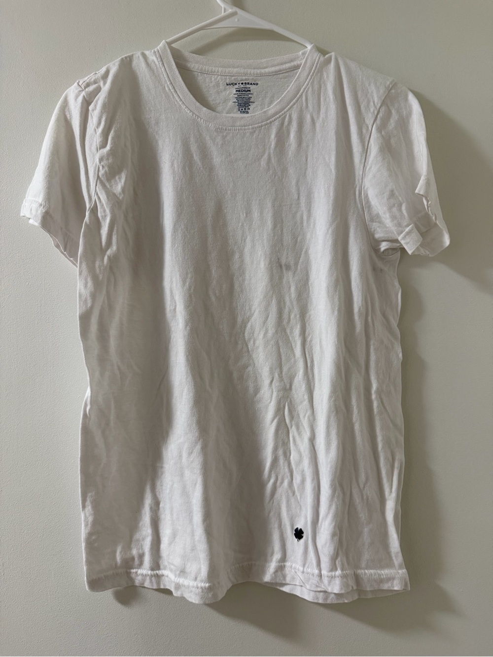 Lucky Brand White Short Sleeve Crewneck Tee